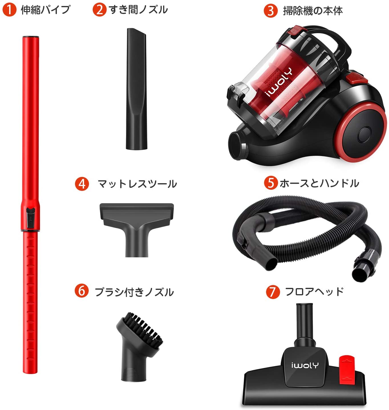 楽天市場】掃除機 キャニスター サイクロン式 20000Pa 超強力吸引