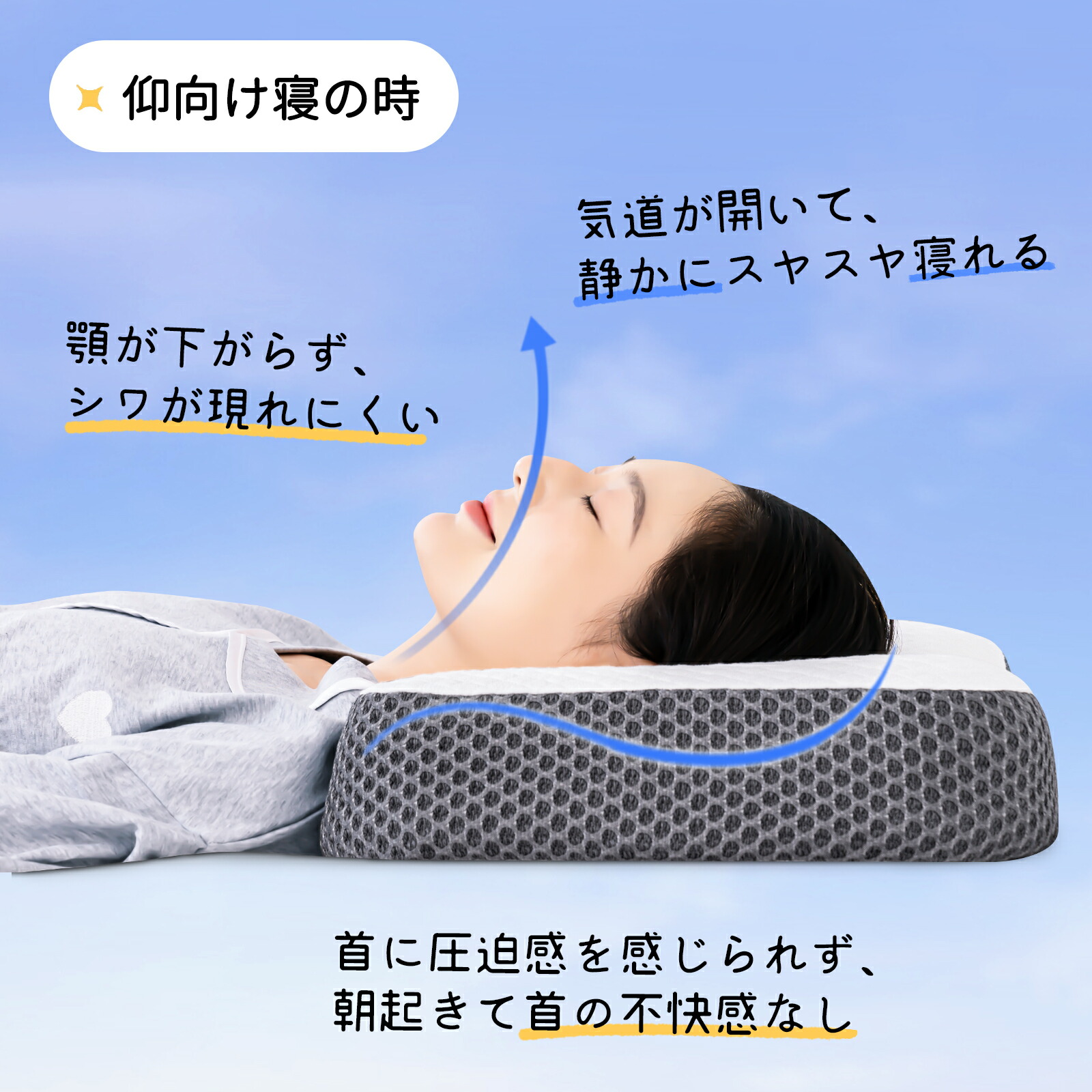 楽天市場】【P5倍】枕 肩凝り 低反発枕 首ラク枕 横向き寝 ストレート