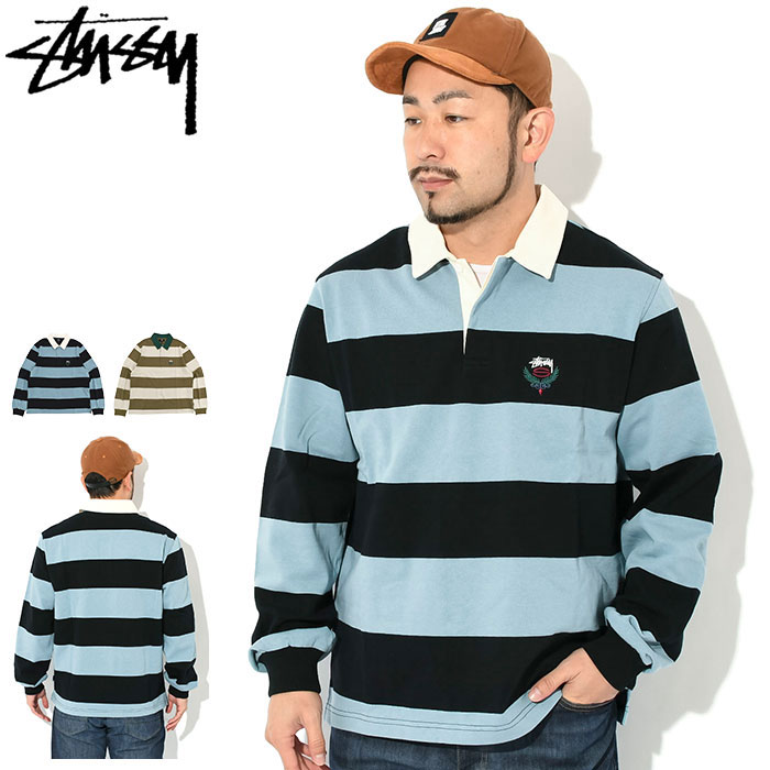 楽天市場】ステューシー STUSSY ポロシャツ 長袖 メンズ Big Stripe