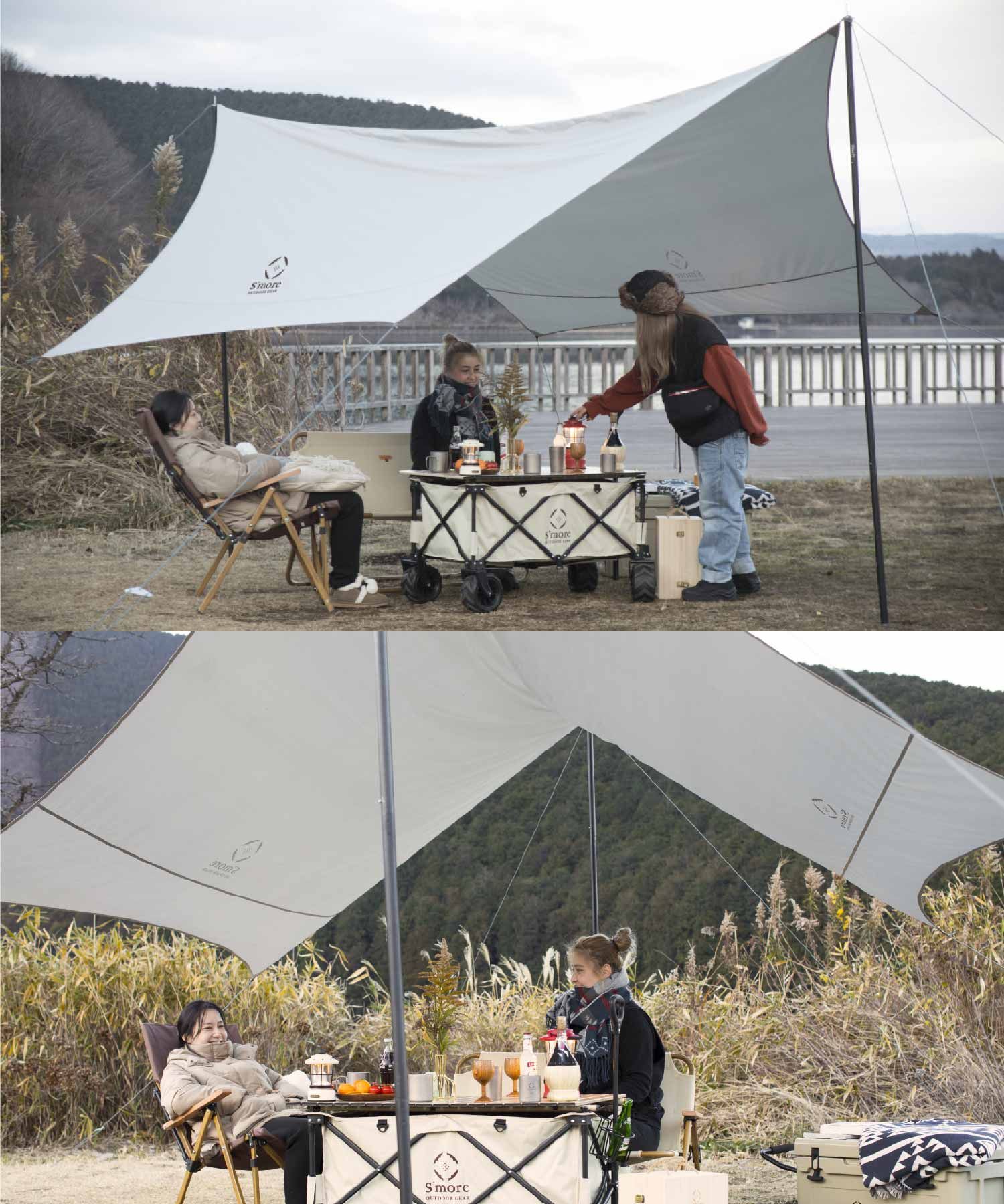 楽天市場】【送料込】スモア（Smore） Tarp420 ヘキサタープ タープ