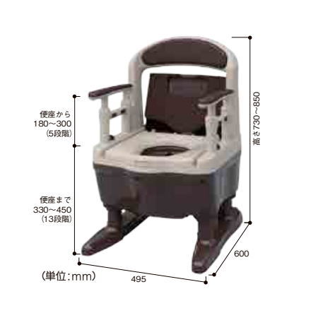 楽天市場】アロン化成 安寿 ポータブルトイレ ジャスピタ (533-900