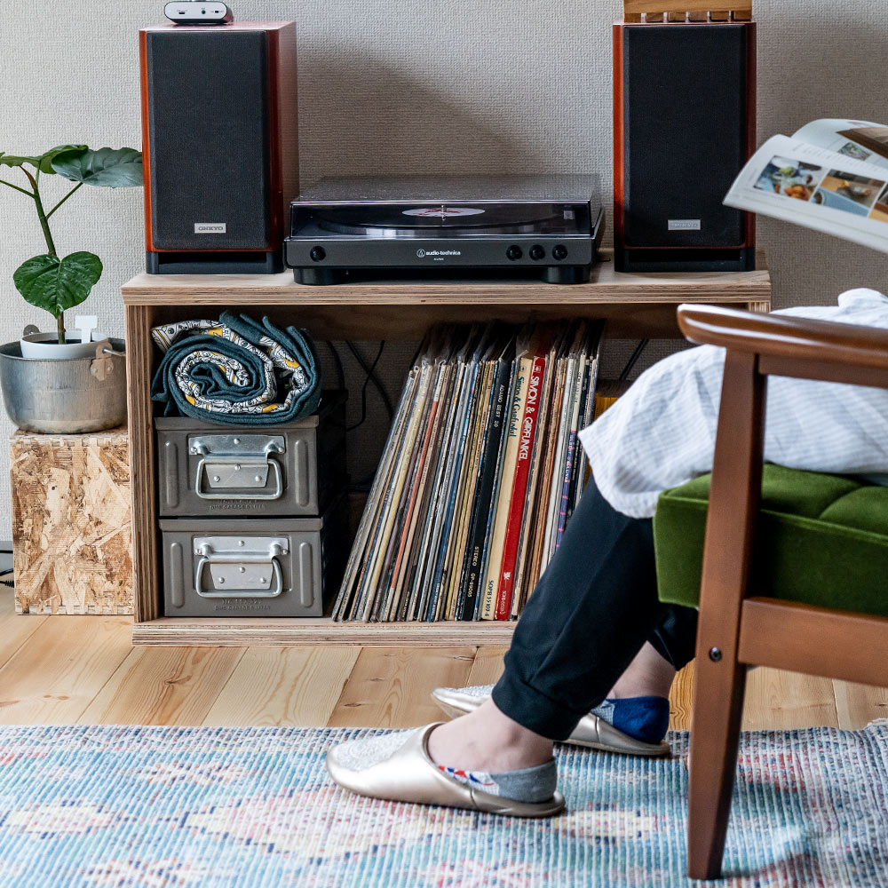 楽天市場】オープンシェルフ レコードボックス 収納 本棚 木箱 テレビ