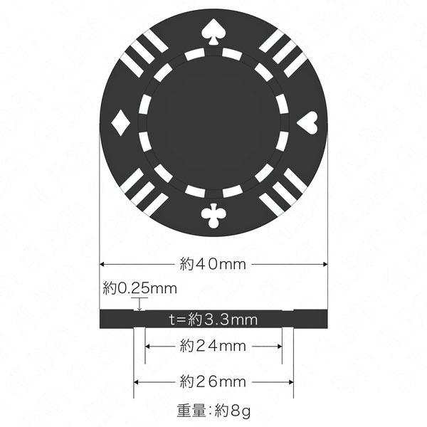 楽天市場】ポーカーチップ 大洋技研 アモス麻雀チップ（シール付