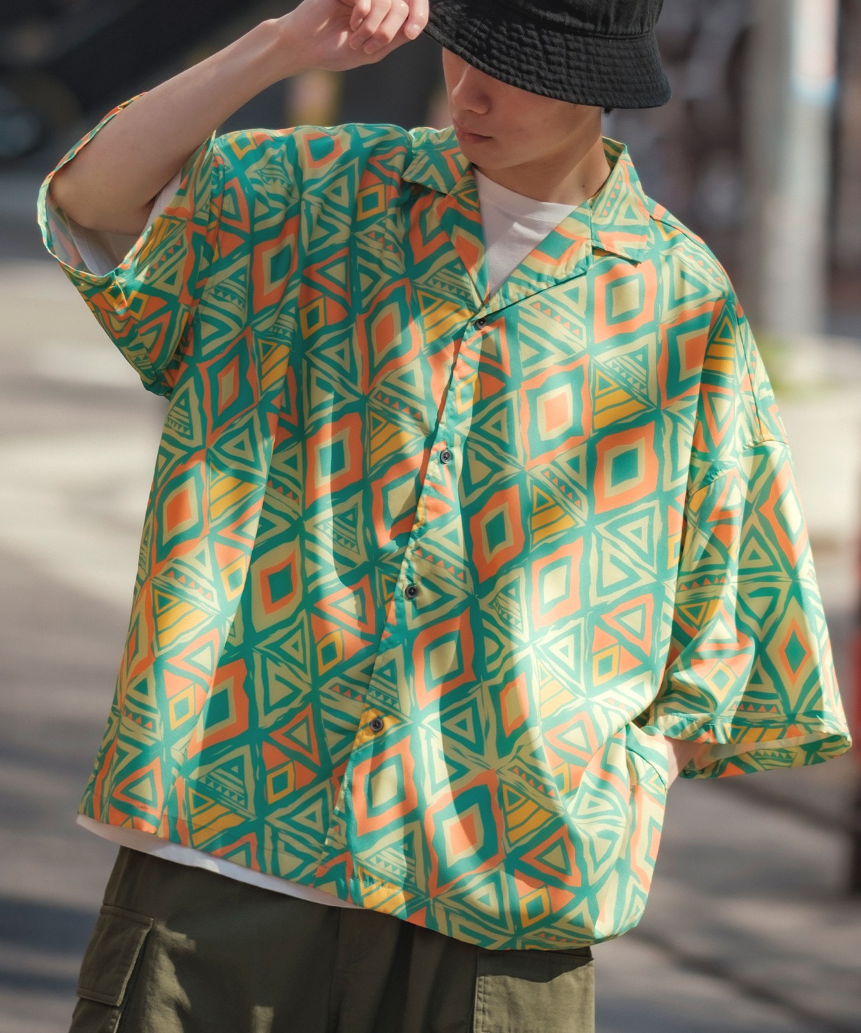 楽天市場】【SALE / 20%OFF】オープンカラーシャツ メンズ ルーズ