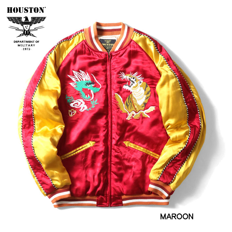 楽天市場】HOUSTON ヒューストン スカジャン MAP メンズ 和柄 刺繍 虎
