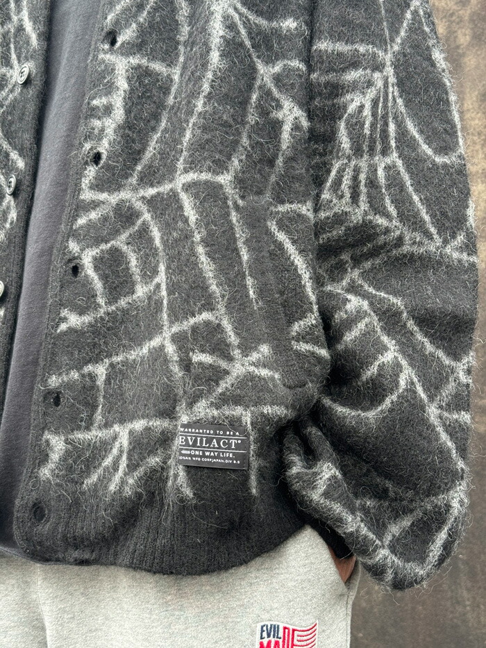 楽天市場】【SALE30%OFF】EVILACT (イーブルアクト)SPIDER CARDIGAN