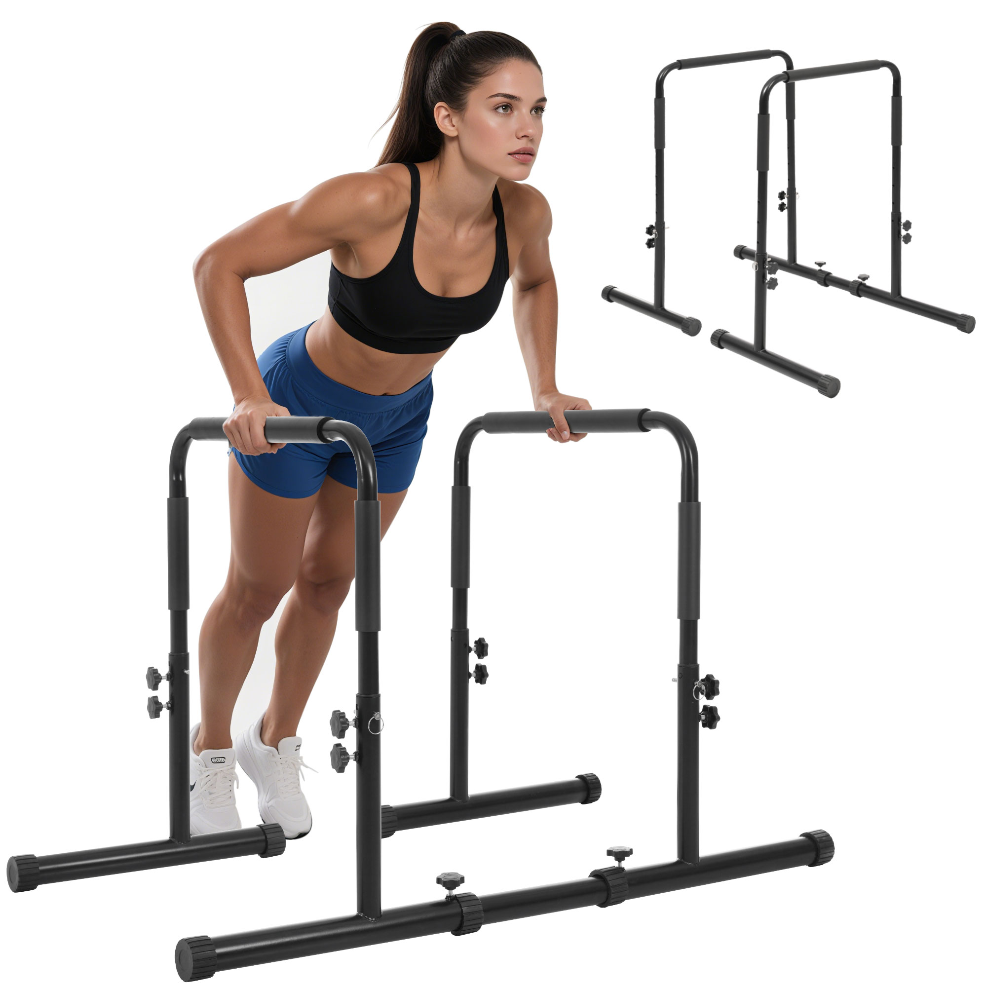 2WAY ディップスタンド 高さ3段階 プッシュアップバー ディップスバー