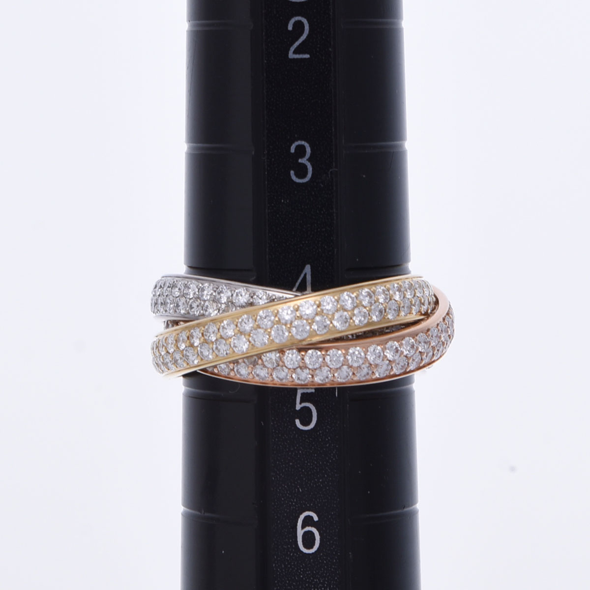 楽天市場】カルティエ CARTIER トリニティリング SM #44 フルパヴェ