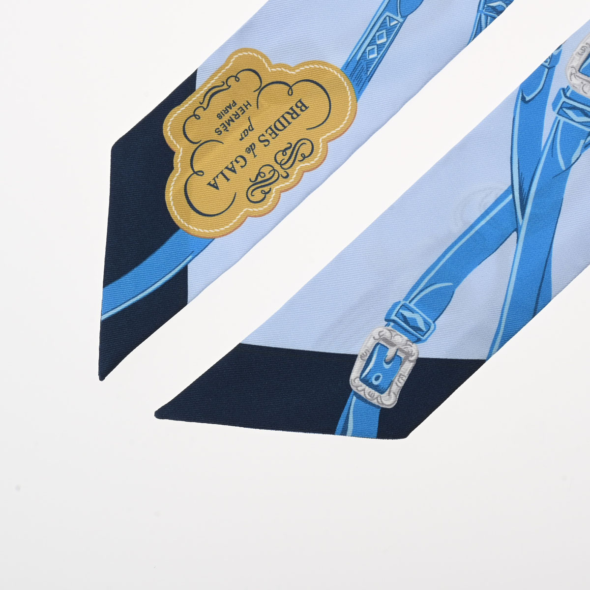 楽天市場】エルメス HERMES ツイリー BRIDES DE GALA APPLIQU ブルー