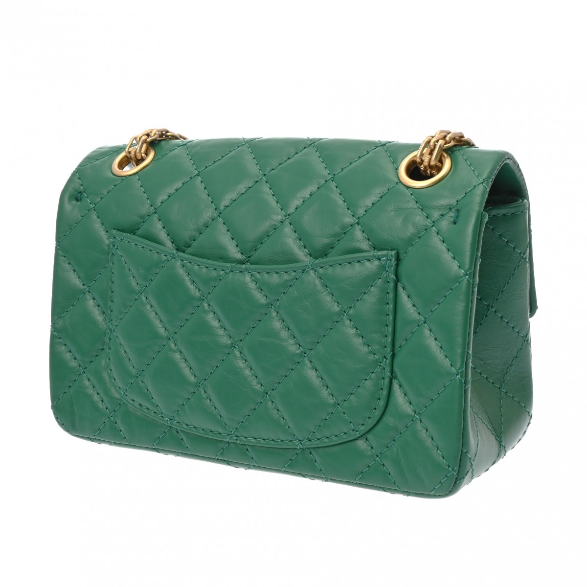 楽天市場】シャネル CHANEL 2.55 ミニ ハンドバッグ グリーン AS0874