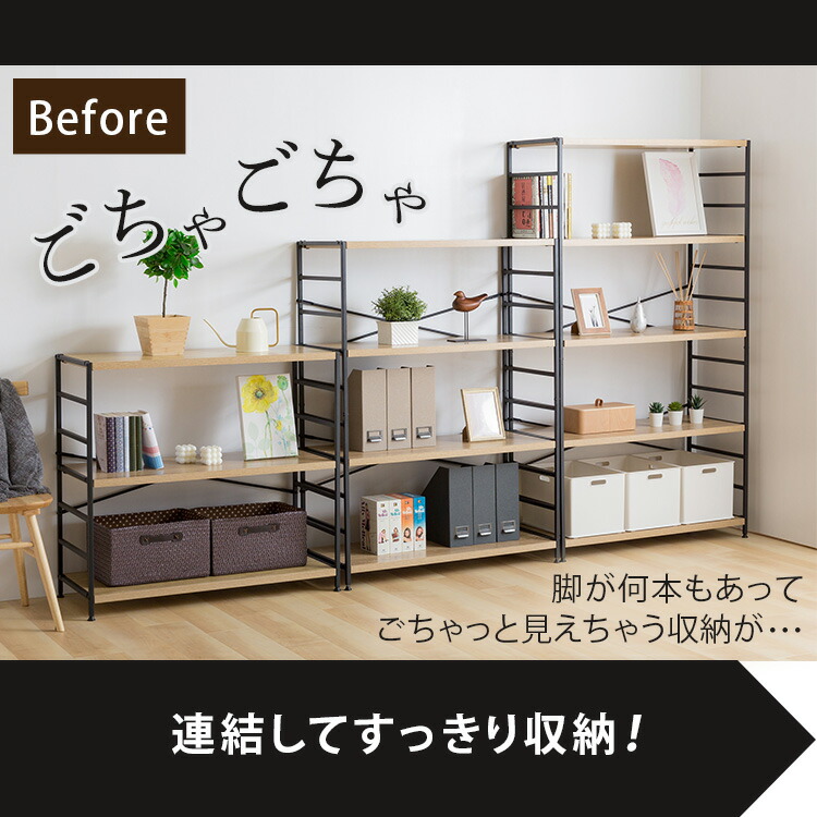 楽天市場】ラック 棚 木製 幅90 スチール 3段 板 シンプル MSRK-3在宅