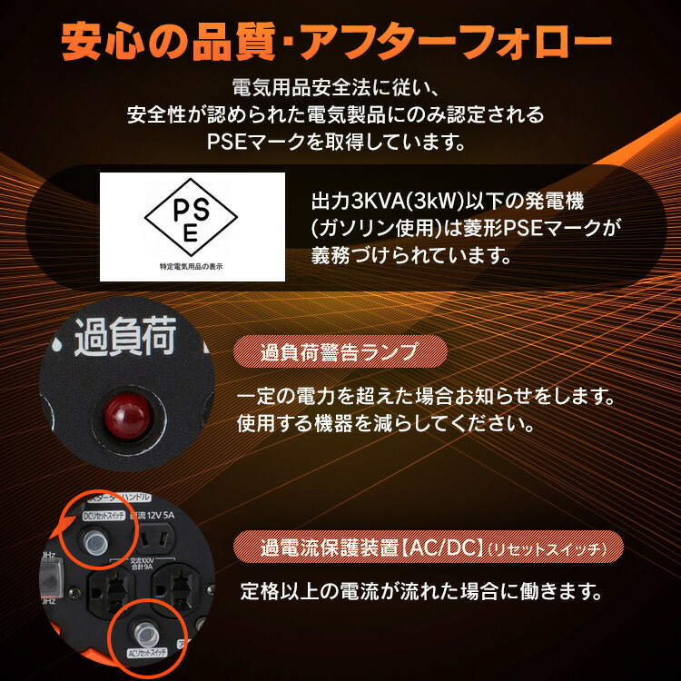 楽天市場】発電機 インバーター PGEI-09 発電機 小型 家庭用