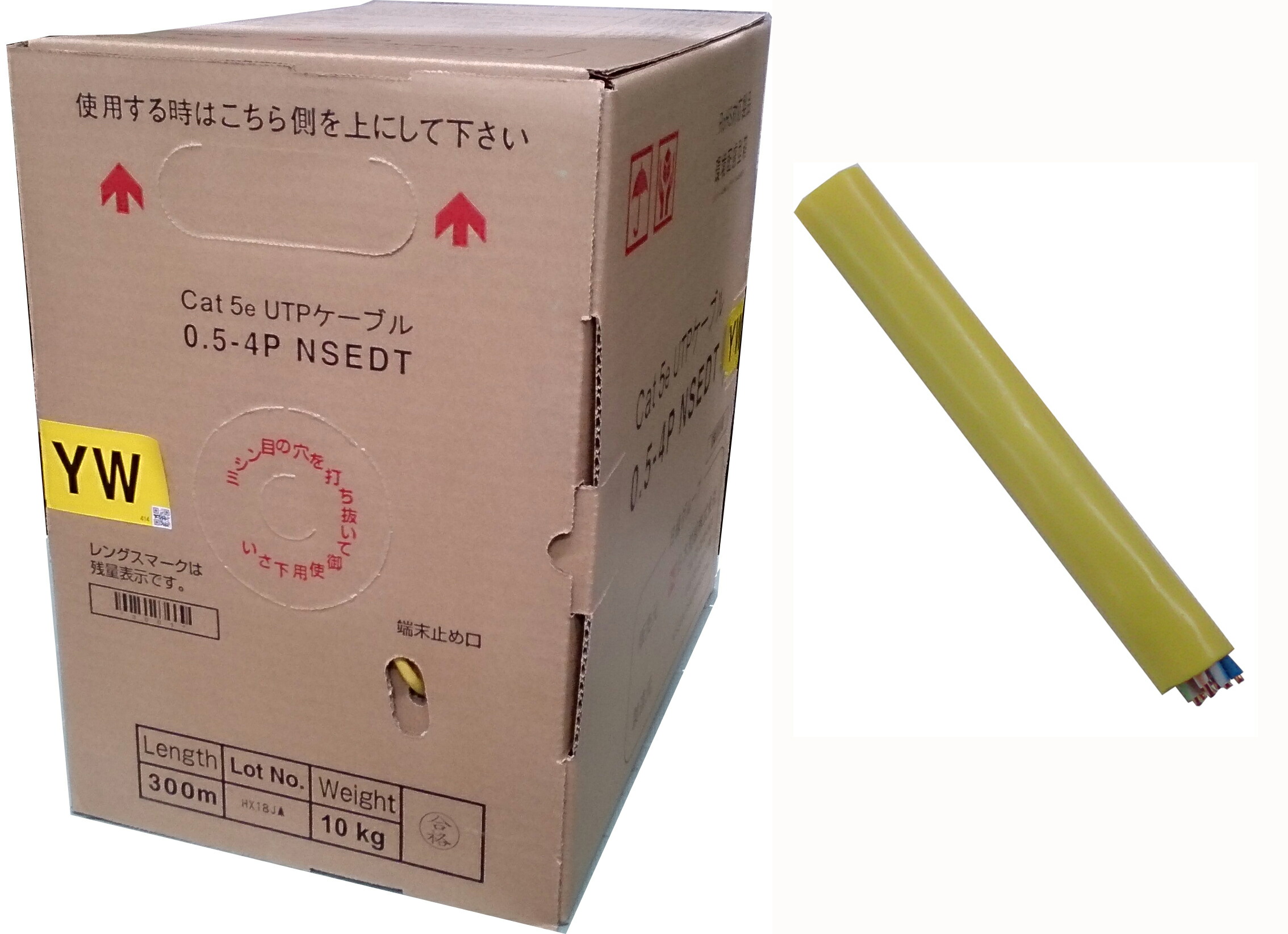 楽天市場】【在庫あり】日本製線 Cat5e LANケーブル 単線 0.5-4P NSEDT