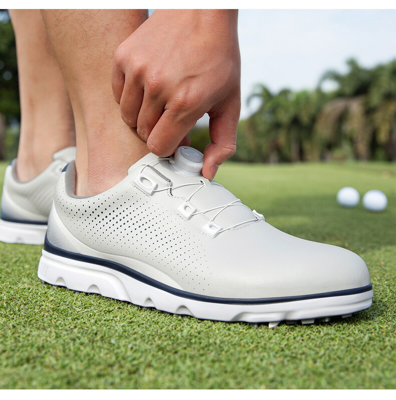 楽天市場】ゴルフシューズ PGM ダイヤル式 BOA スパイクレス