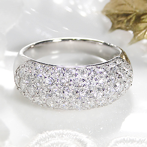 楽天市場】pt900【1.80ct】豪華ダイヤモンド パヴェ リング【送料無料