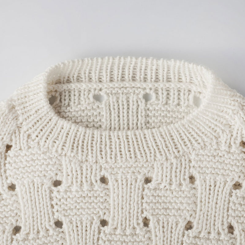 楽天市場】アトリエ K'sK 岡本啓子 棒針編み 格子模様のプルオーバー