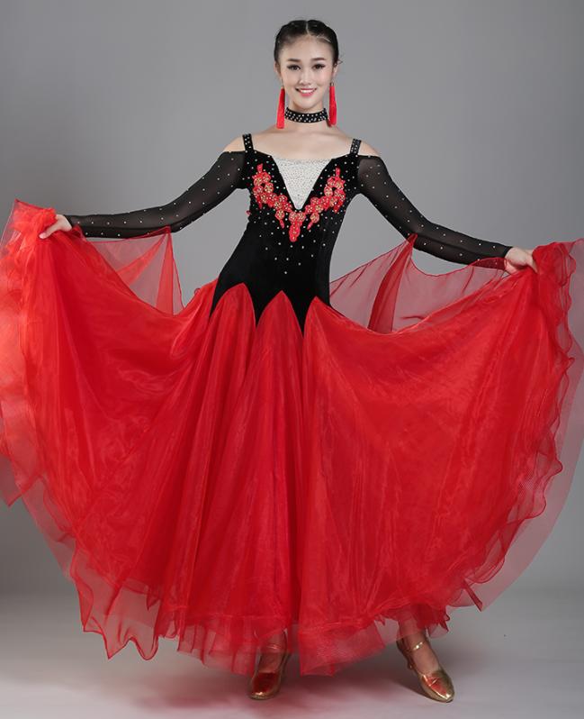 楽天市場】モダンドレス スパンコールキラキラ演出ドレス ワルツラテン