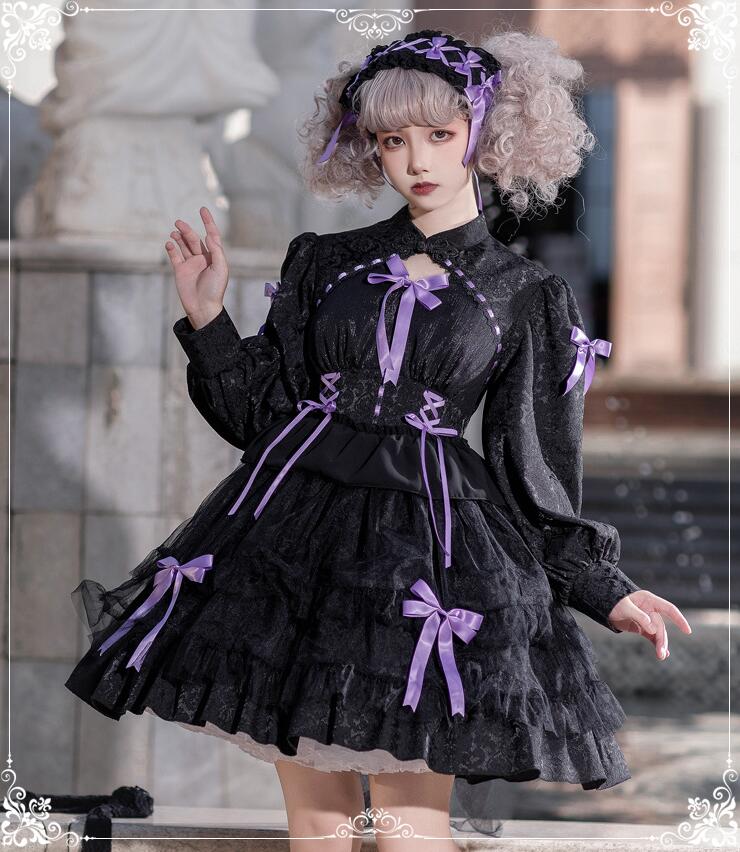 楽天市場】ロリータ ワンピース 長袖 ゴスロリ ゴシック ロリータ