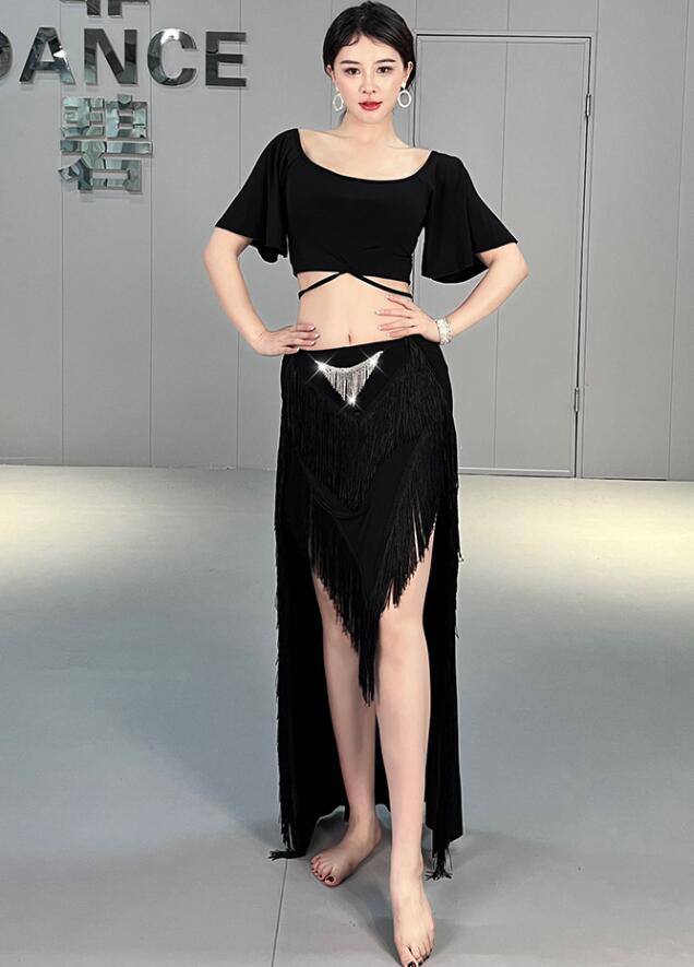 楽天市場】ベリーダンス衣装 上下セットアップ 大人 半袖 ショート丈