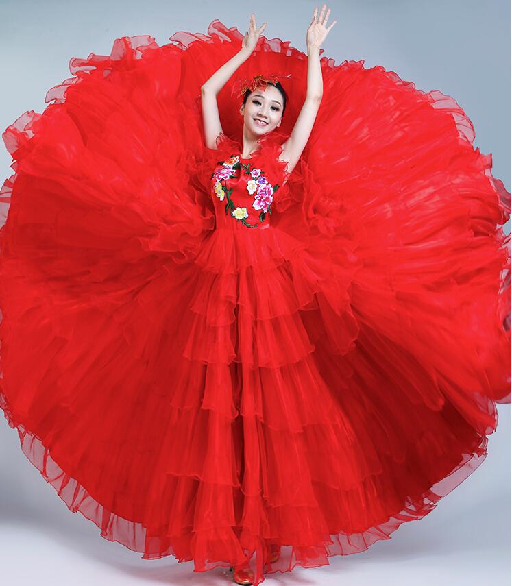 楽天市場】フラメンコ ドレス ワンピース ロング丈 マキシ丈 モダン