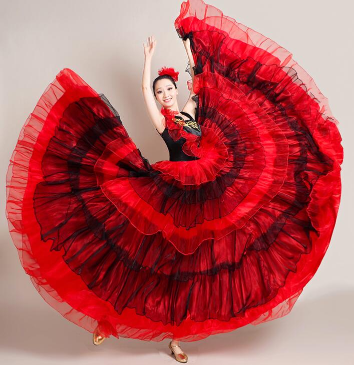 楽天市場】フラメンコワンピース 大きい裾 モダンドレス チュール