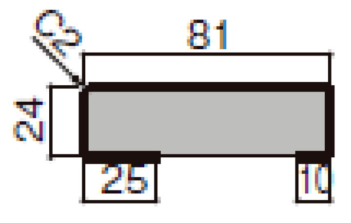 楽天市場】無目枠 ノンケーシングタイプ 無目中縦枠 見込81 定尺2100mm