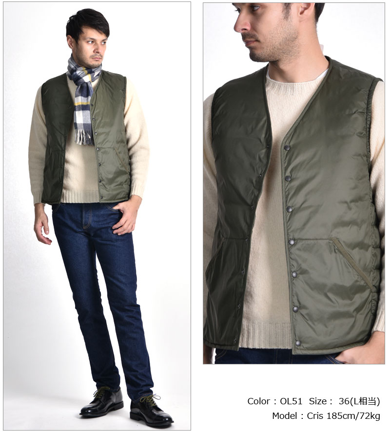 楽天市場】[期間SALE] Barbour/バブアー カラーレス バッフル ジレ