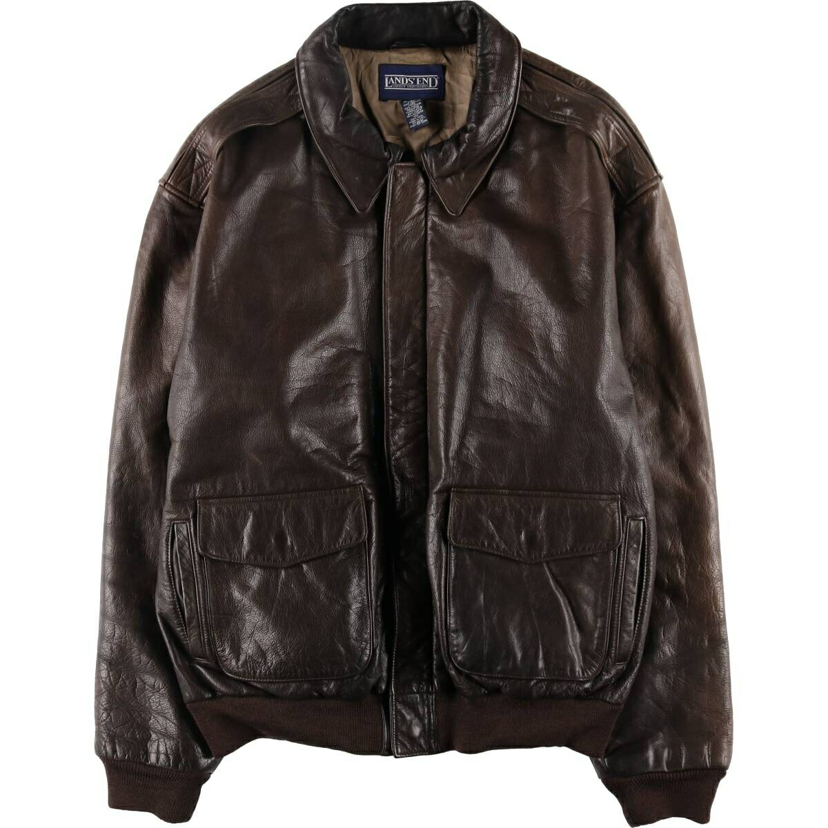 楽天市場】古着 90'S ランズエンド LANDS' END A-2タイプ レザー