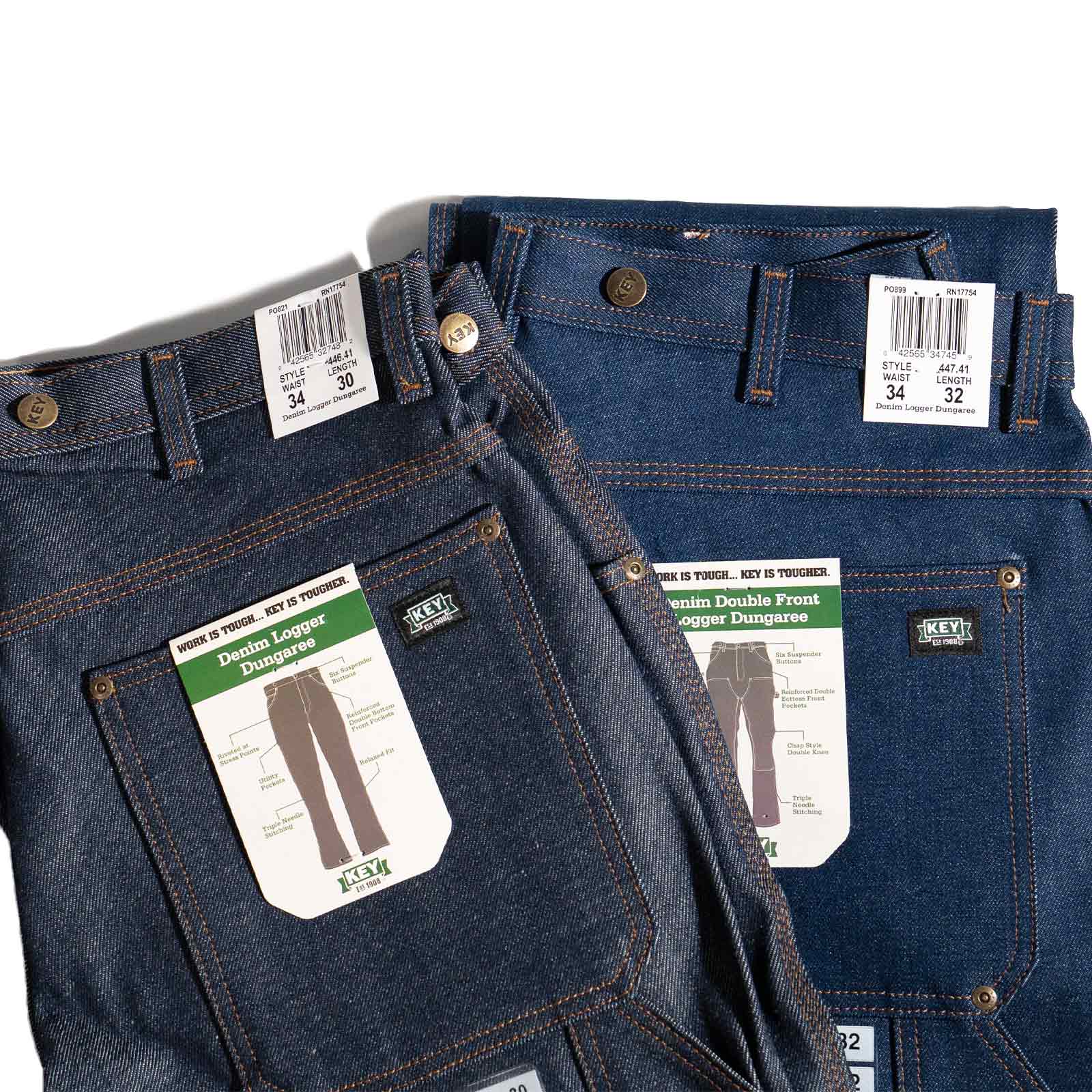 楽天市場】キー KEY ダブルフロント デニム ロガー ダンガリー パンツ