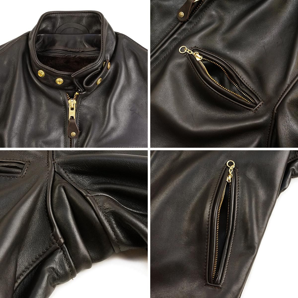 楽天市場】ショット SCHOTT 141 シングルライダース ブラウン(SINGLE