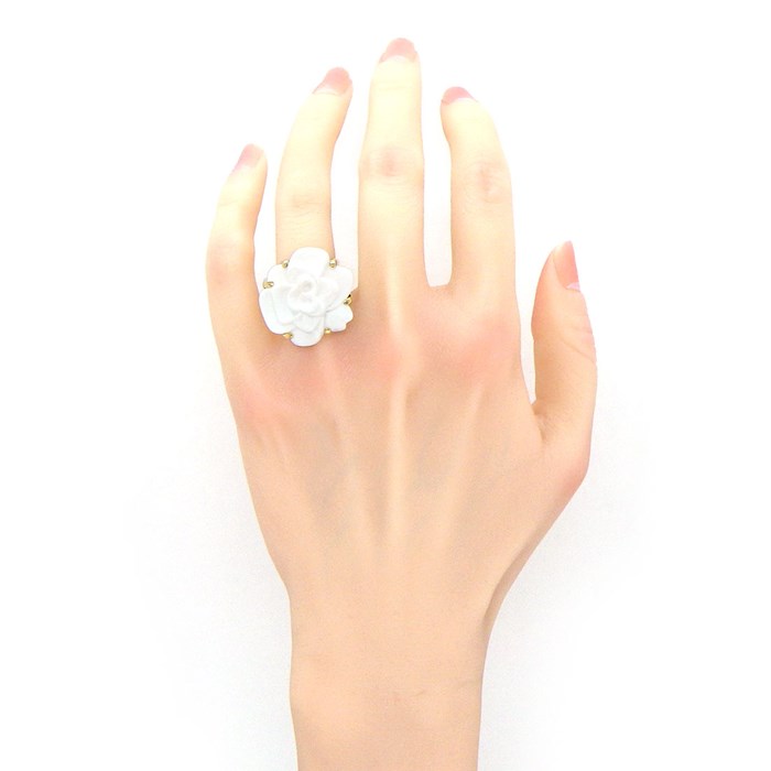 楽天市場】シャネル CHANEL リング カメリア フラワーモチーフ リーフ