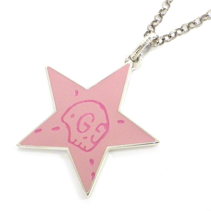 楽天市場】グッチ GUCCI ネックレス ゴースト スカル ドクロ ピンク 星