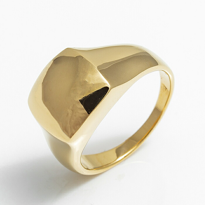 楽天市場】18K 18金 印台 ゴールド メンズ リング 指輪 K18 ボリューム