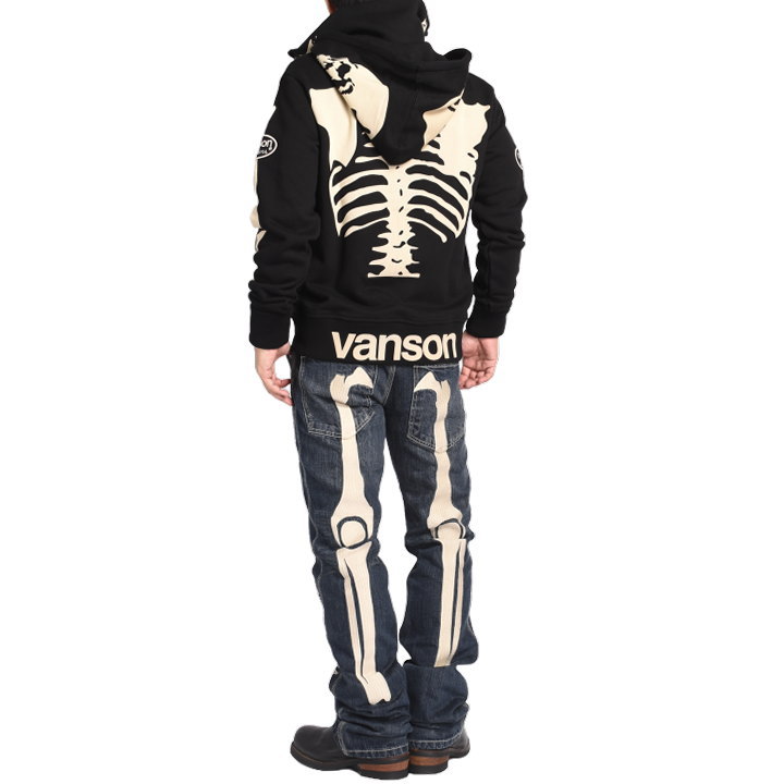 楽天市場】バンソン VANSON パーカー ヒューマンボーン BONE 裏毛