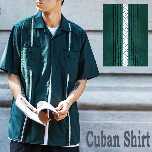 楽天市場】キューバシャツ ボウリングシャツ ボーリングシャツ 開襟
