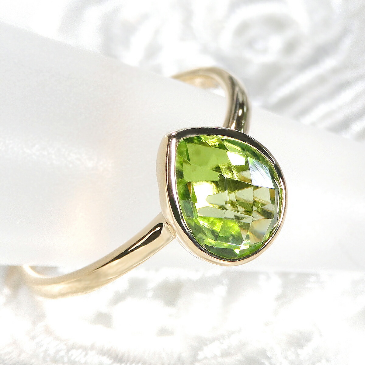 楽天市場】K18YG ペリドット リング【送料無料】【代引手数料無料