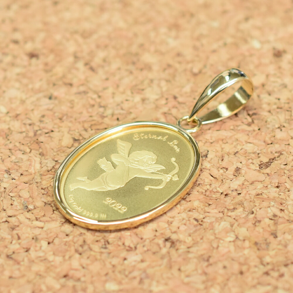 楽天市場】【送料無料】 K24 純金 キューピッド コイン 1.5g K18枠