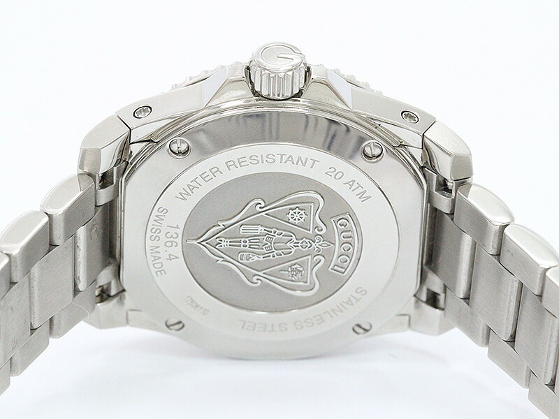 楽天市場】GUCCI(グッチ) ダイブ デイト 136.4 ピンク文字盤