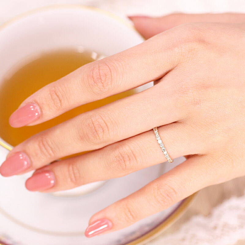 楽天市場】☆K18 K10 0.23ct ダイヤモンド エタニティ リング イエロー