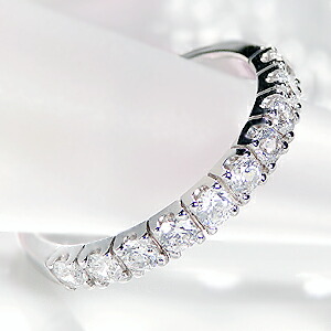 楽天市場】pt950 【0.5ct】ダイヤモンド ハーフエタニティリング