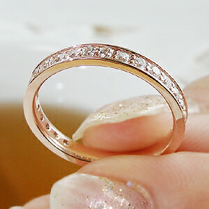 楽天市場】K10 YG/PG/WG 【0.5ct】ダイヤモンド フチありフル