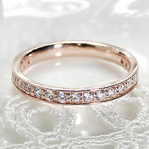 楽天市場】K18 PG【0.5ct】ダイヤモンド フルエタニティ リング【H