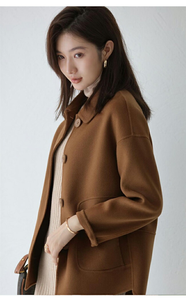 楽天市場】【送料無料】ステンカラーコート レディース ショートコート