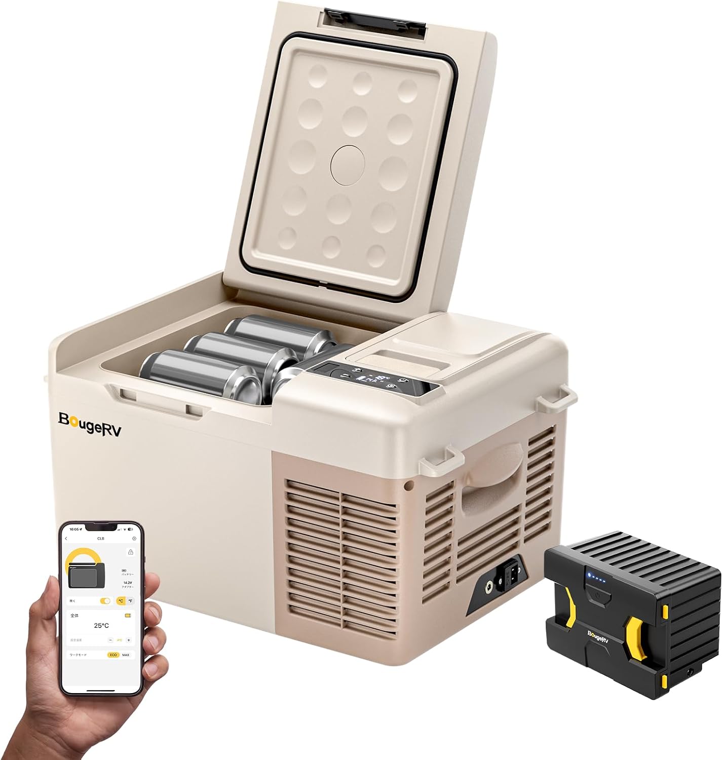 楽天市場】車載冷蔵庫 冷凍庫 173Whバッテリー付き コンプレッサー USB