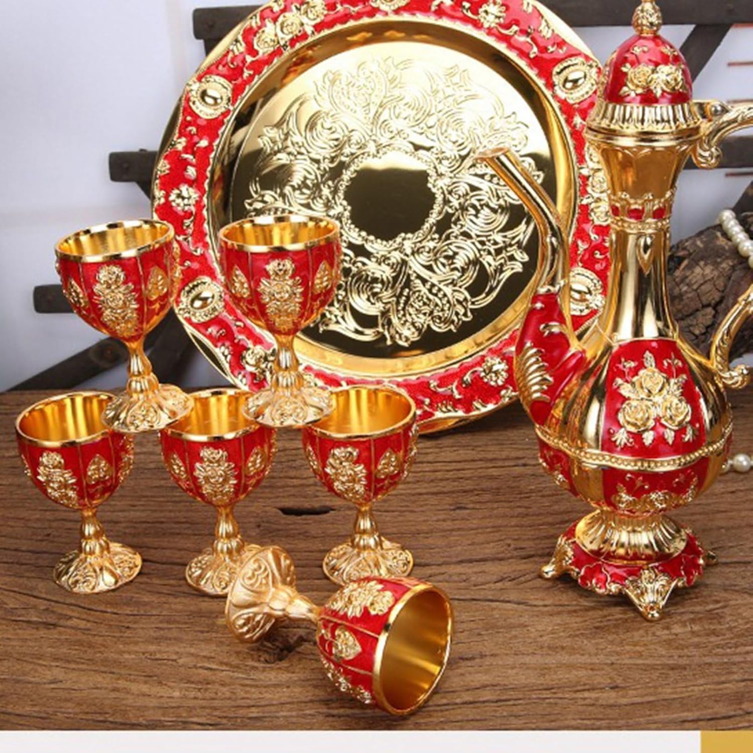 楽天市場】酒器セット 金属製 8点セット レトロな酒器セット 北欧風