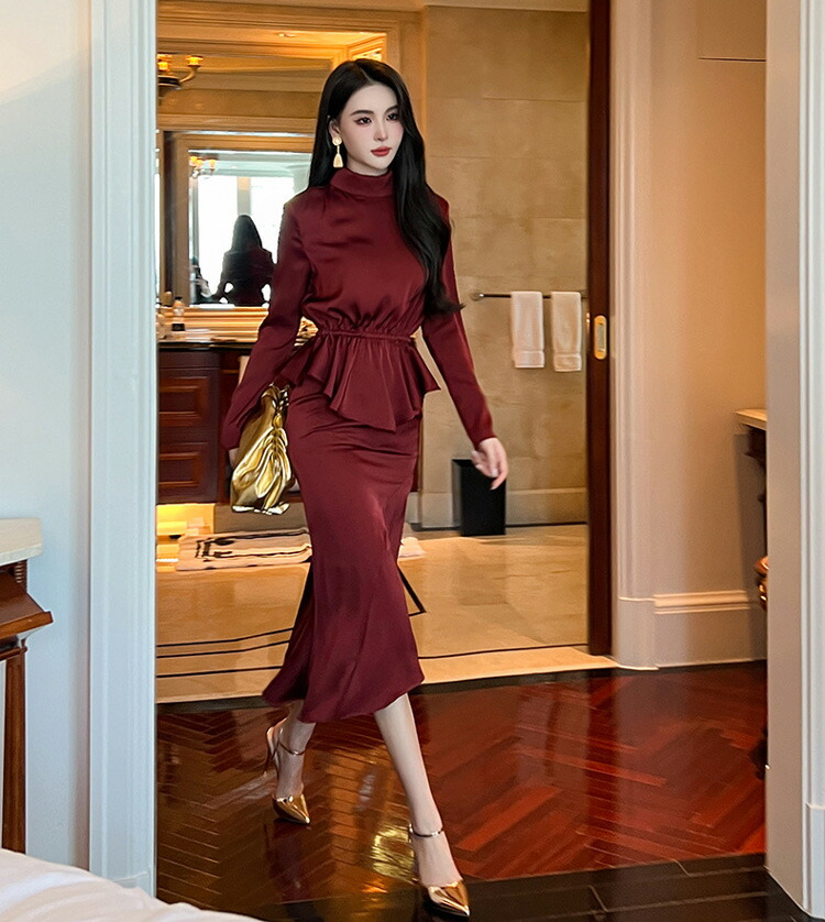 楽天市場】セットアップ 全2色 アンサンブル トップスとスカート 2点