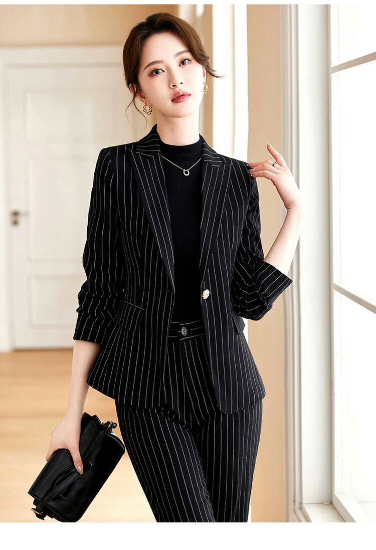 楽天市場】パンツスーツ セットアップ 2点セット【ジャケット+パンツ