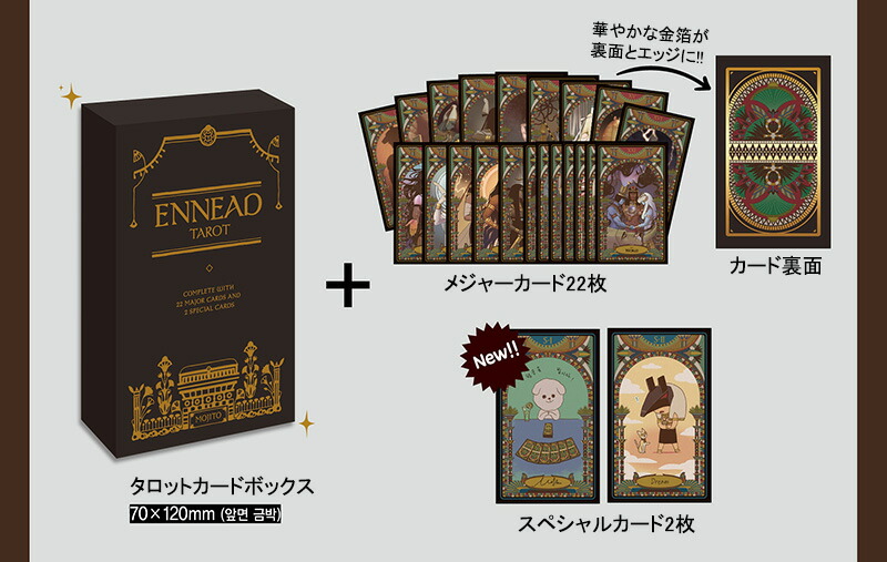 楽天市場】【少量入荷/韓国版】 「ENNEAD」 タロットカード＆ミニ