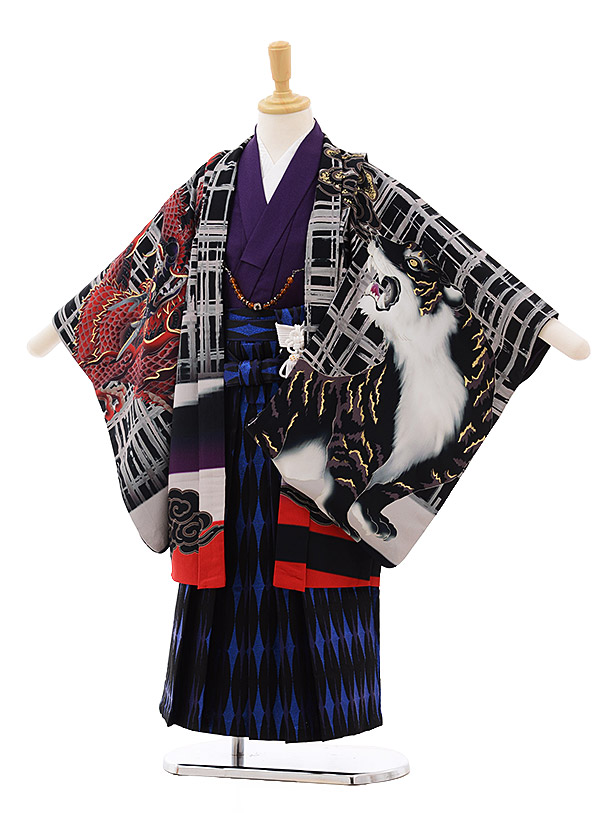 楽天市場】七五三レンタル 男の子 5372 蒼 黒 富士にかぶと 虎に龍