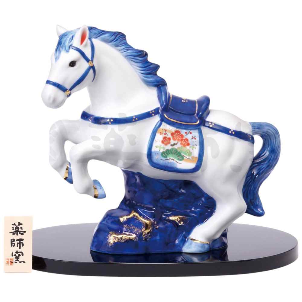 楽天市場】干支 午 置物 馬 うま 2026年/ 染錦招福午(天翔) /粗品 販促